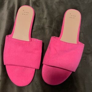 A New Day Women's Pink Slide Sandals